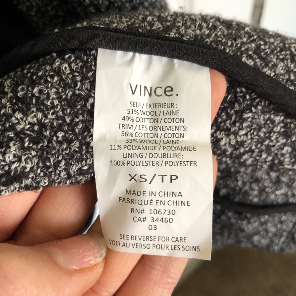 Vince Heather Grey Draped Sleeveless Wool Blend Casual Vest Size XS - Picture 6 of 11